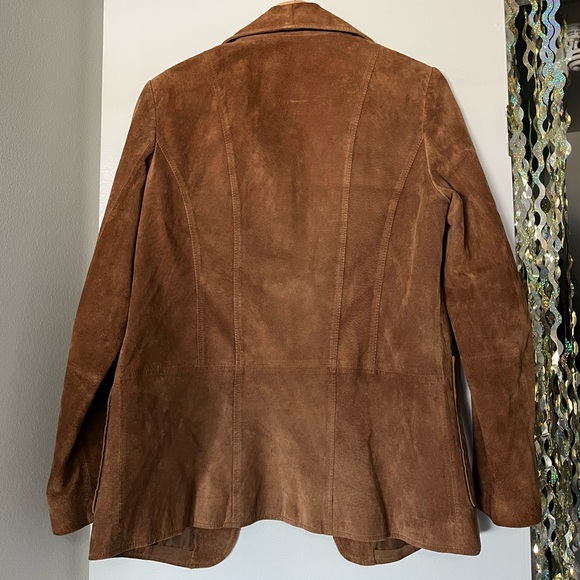 Simon Chang Brown Suede Blazer - Picture 10 of 14